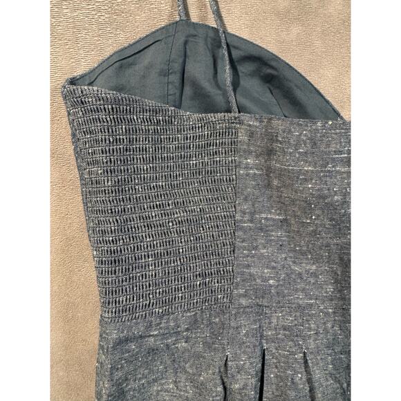 Madewell Chambray Tie-Front Cutout Cami Dress Women’s Size 4 Mini Smocked Blue - Picture 15 of 16
